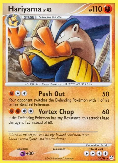 Hariyama #20/99 Pokémon card from Arceus
