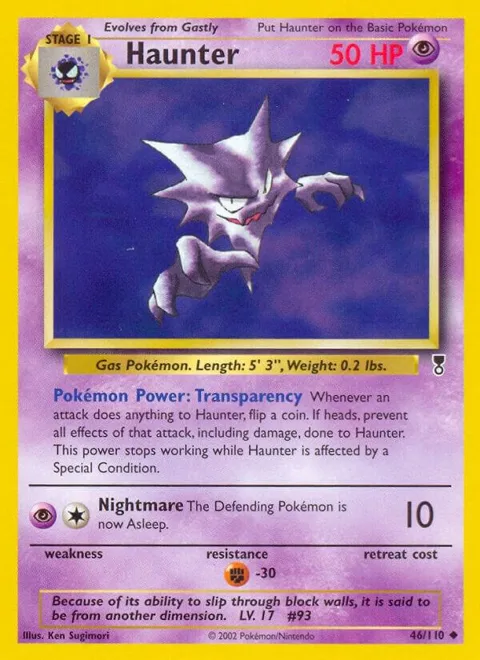 Haunter #046/110 Pokémon card from Legendary Collection