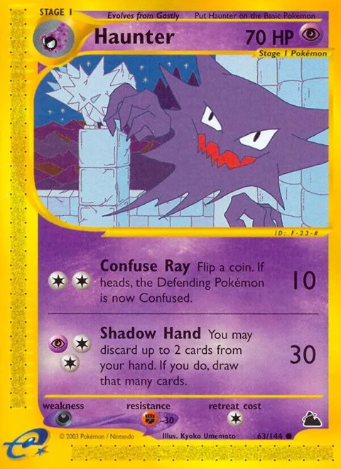 Haunter #063/144 Reverse Holofoil Pokémon card from Skyridge