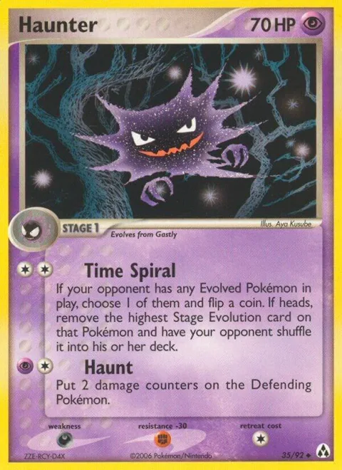 Haunter #35/92 Reverse Holofoil Pokémon card from EX Legend Maker