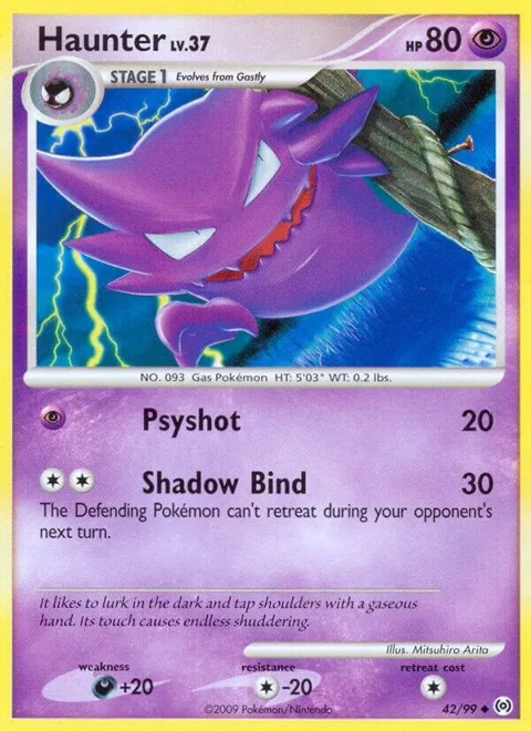 Haunter 42 #42/99 Reverse Holofoil Pokémon card from Arceus