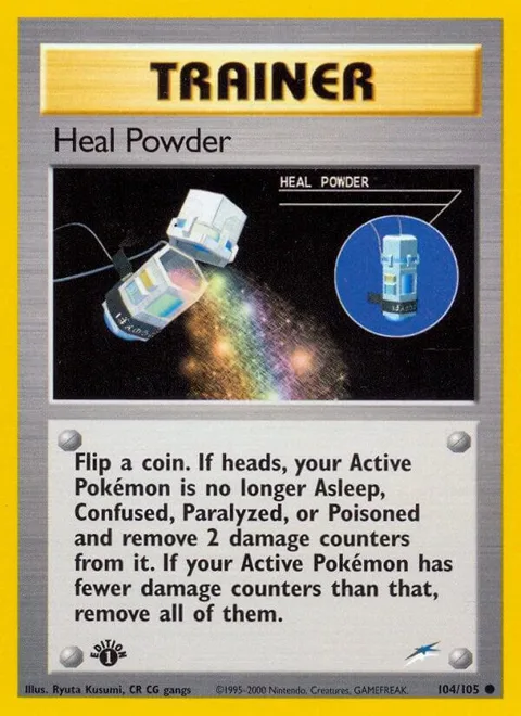 Heal Powder #104/105 1st Edition Pokémon card from Neo Destiny