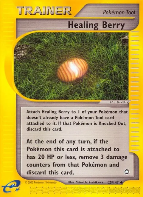 Healing Berry #125/147 Reverse Holofoil Pokémon card from Aquapolis