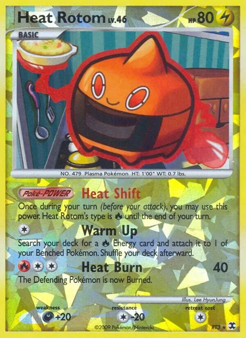 Heat Rotom #RT3 Reverse Holofoil Pokémon card from Rising Rivals