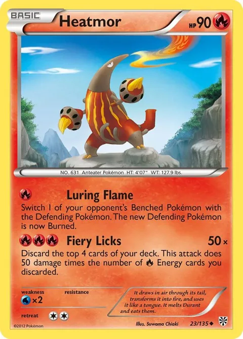 Heatmor #23/135 Pokémon card from Plasma Storm