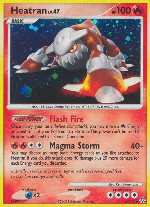 Heatran 6 #6/146 Holofoil Pokémon card from Legends Awakened