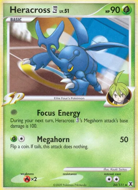 Heracross E4 #24/111 Reverse Holofoil Pokémon card from Rising Rivals