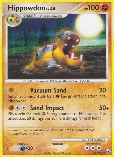 Hippowdon #21/100 Pokémon card from Majestic Dawn