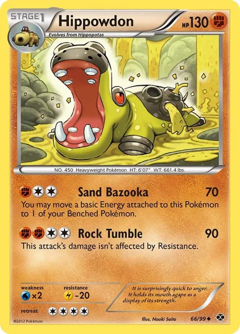 Hippowdon #66/99 Pokémon card from Next Destinies