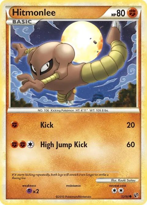 Hitmonlee #52/90 Pokémon card from Undaunted