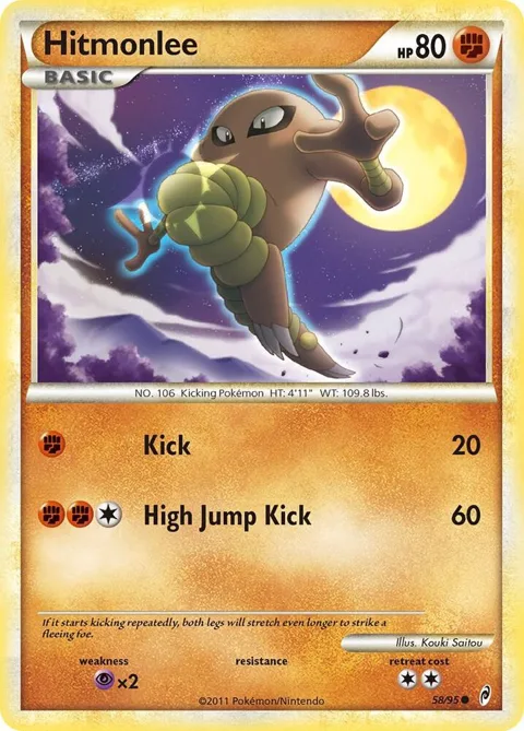 Hitmonlee #58/95 Pokémon card from Call of Legends