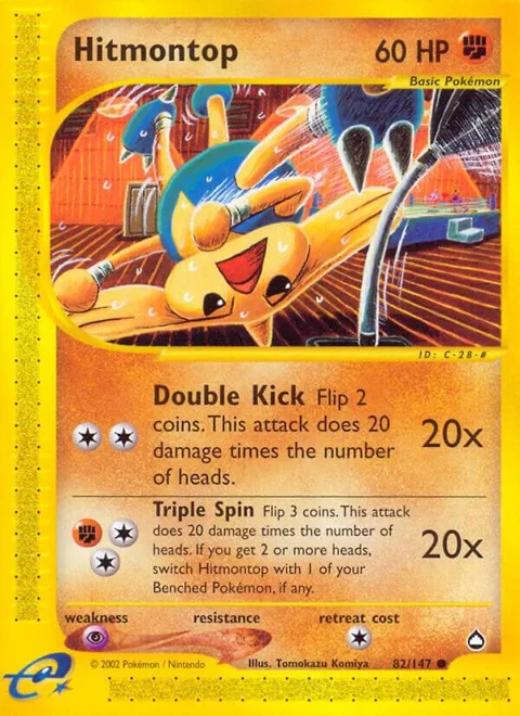 Hitmontop #082/147 Pokémon card from Aquapolis