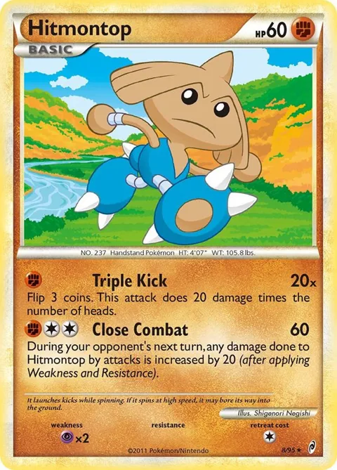 Hitmontop #8/95 Holofoil Pokémon card from Call of Legends