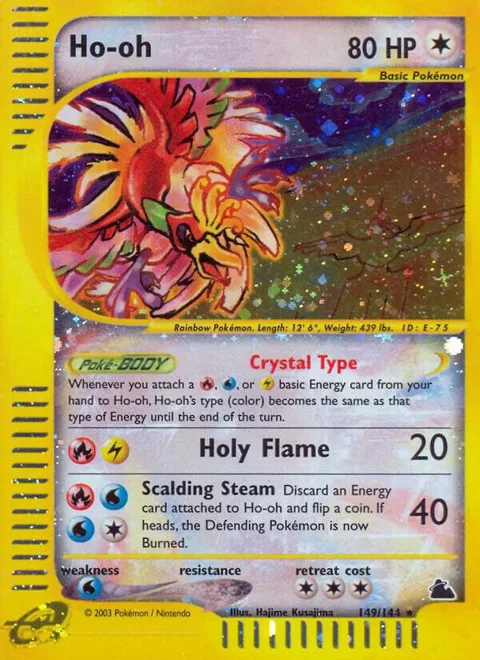 Ho-oh #149/144 Reverse Holofoil Pokémon card from Skyridge