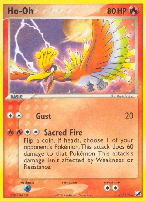 Ho-Oh #27/115 Pokémon card from EX Unseen Forces