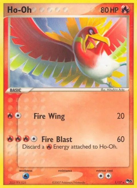 Ho-Oh #001/017 Pokémon card from POP Series 5