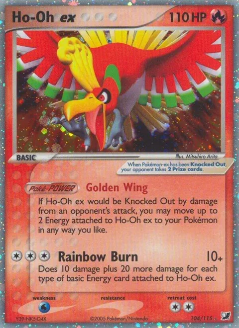 Ho-Oh ex #104/115 Holofoil Pokémon card from EX Unseen Forces