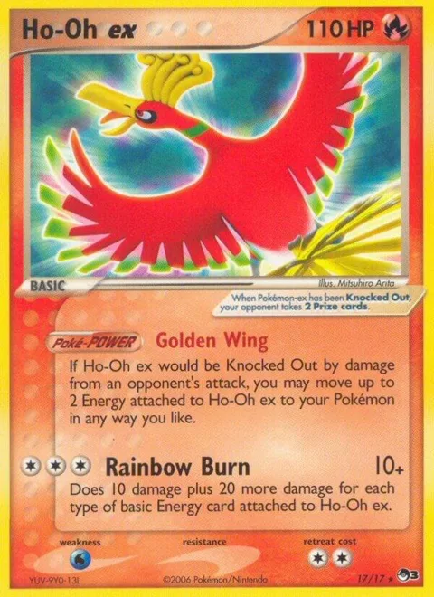 Ho-Oh ex Non-Holo #017/017 Pokémon card from POP Series 3