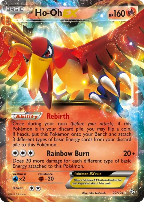 Ho-Oh EX #22/124 Holofoil Pokémon card from Dragons Exalted