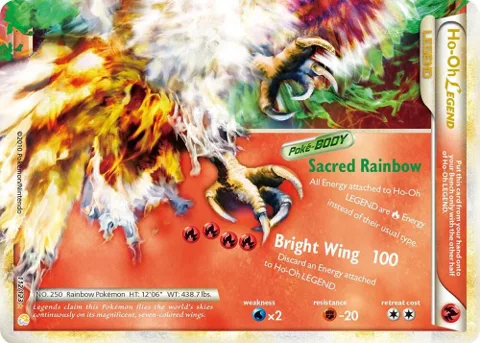 Ho-Oh Legend Bottom #112/123 Holofoil Pokémon card from HeartGold SoulSilver