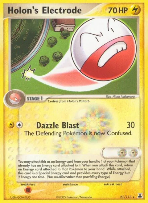 Holon's Electrode #21/113 Pokémon card from EX Delta Species