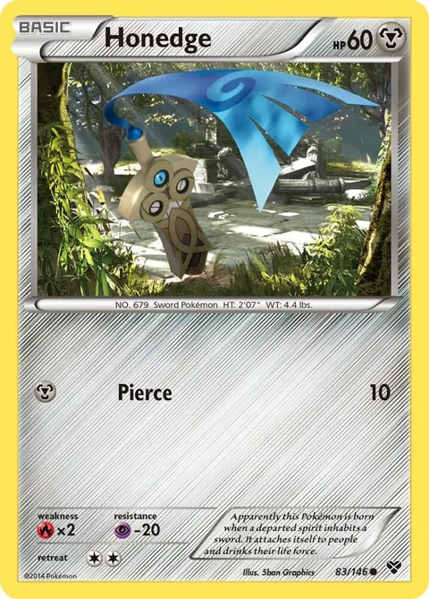 Honedge #83/146 Pokémon card from XY Base Set