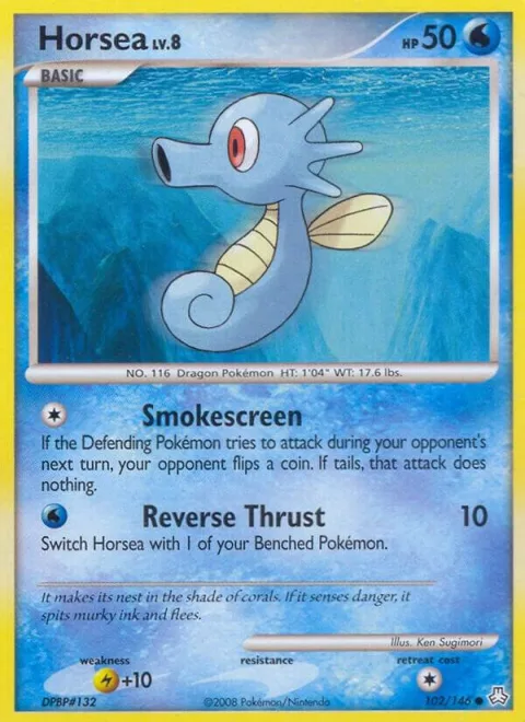 Horsea #102/146 Pokémon card from Legends Awakened