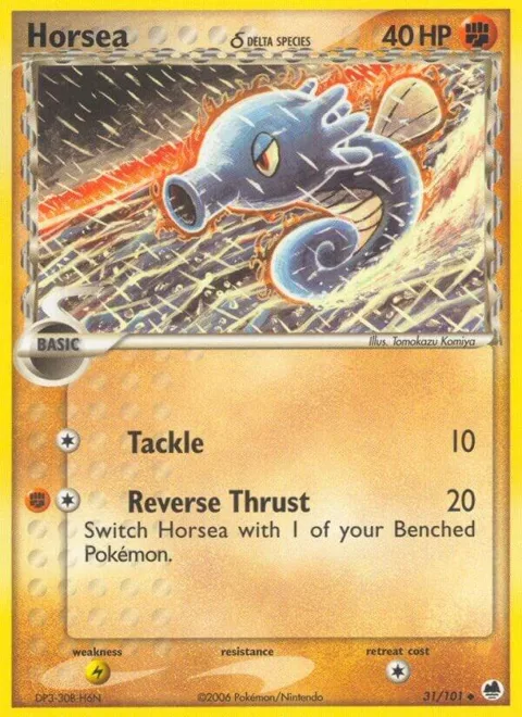 Horsea - 031/101 Delta Species #31/101 Reverse Holofoil Pokémon card from EX Dragon Frontiers