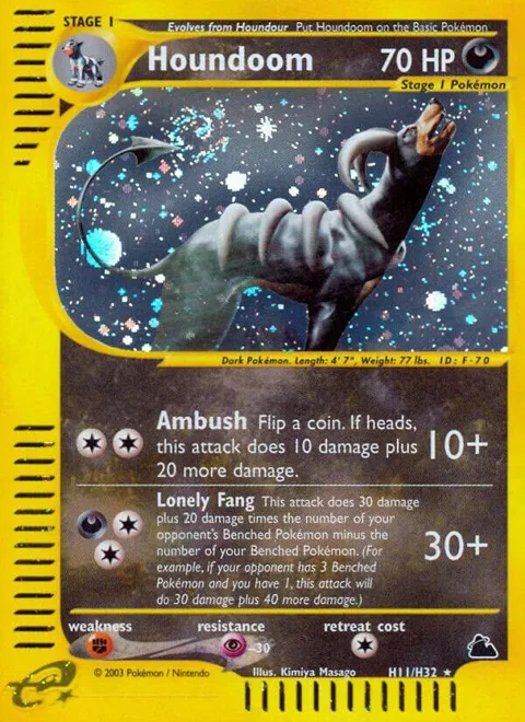 Houndoom H11 #H11/H32 Holofoil Pokémon card from Skyridge