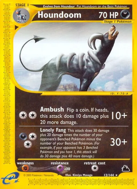 Houndoom 12 #012/144 Reverse Holofoil Pokémon card from Skyridge