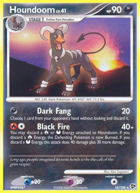 Houndoom #18/106 Pokémon card from Great Encounters