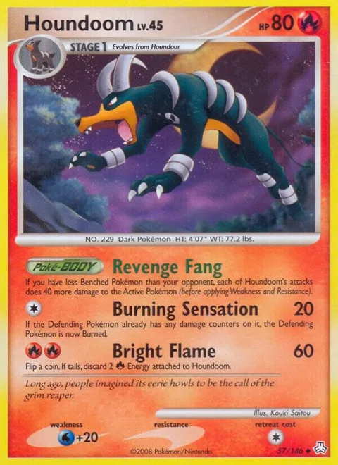 Houndoom #57/146 Reverse Holofoil Pokémon card from Legends Awakened