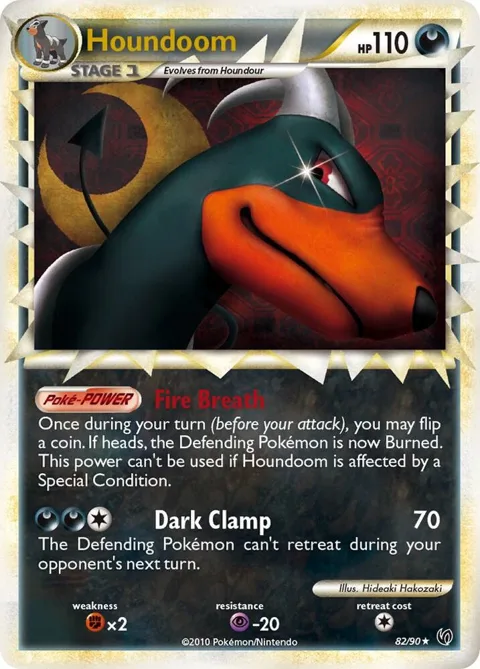 Houndoom Prime #82/90 Holofoil Pokémon card from Undaunted