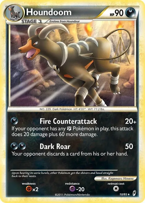 Houndoom #10/95 Reverse Holofoil Pokémon card from Call of Legends
