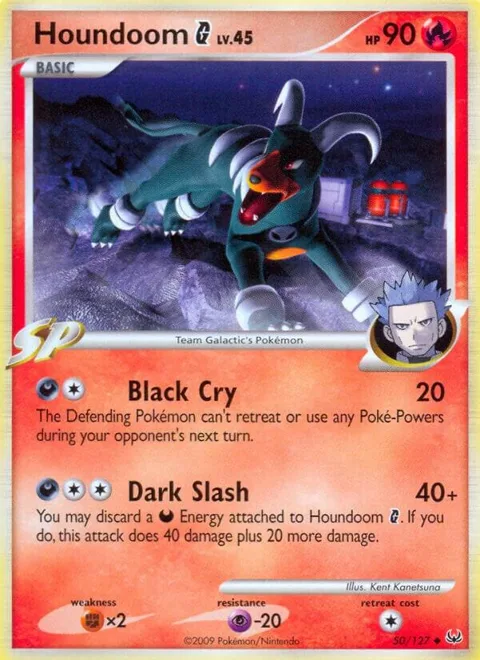 Houndoom G #50/127 Pokémon card from Platinum