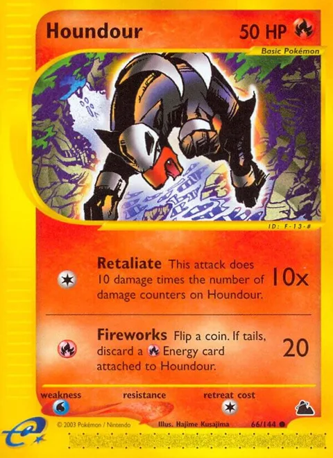 Houndour #066/144 Pokémon card from Skyridge