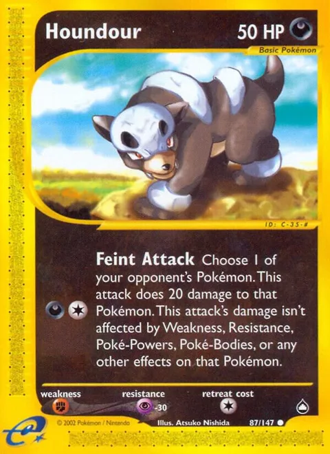 Houndour 87 #087/147 Pokémon card from Aquapolis