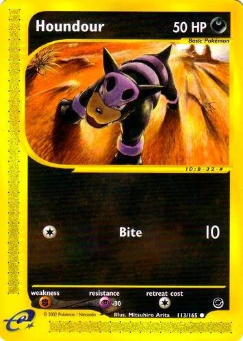 Houndour #113/165 Pokémon card from Expedition