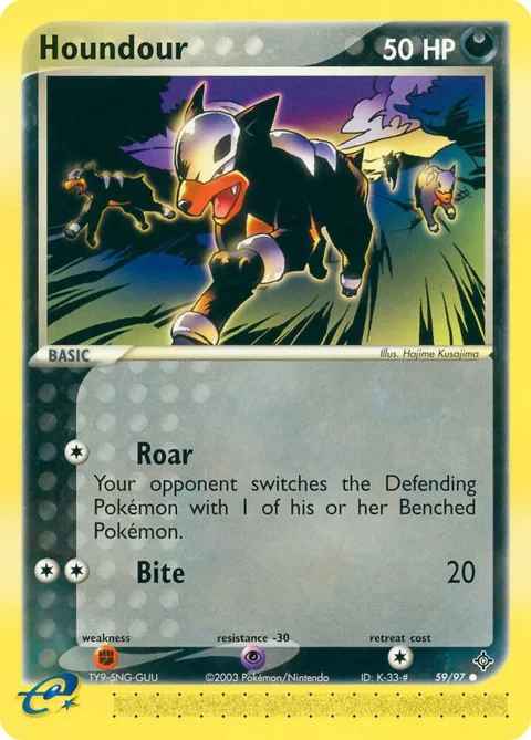 Houndour #59/97 Pokémon card from EX Dragon