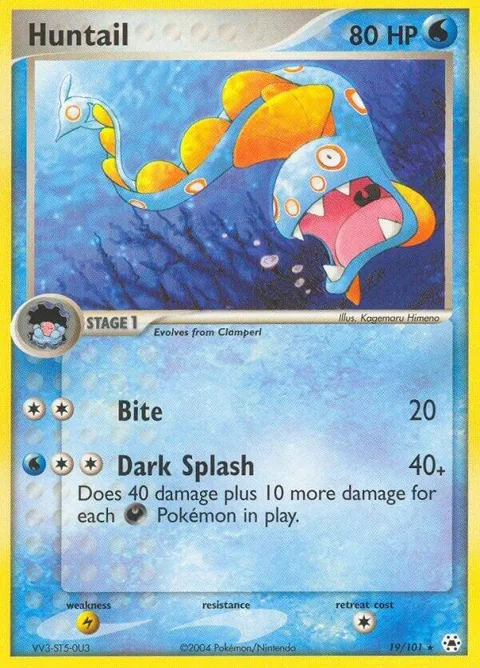 Huntail #19/101 Pokémon card from EX Hidden Legends