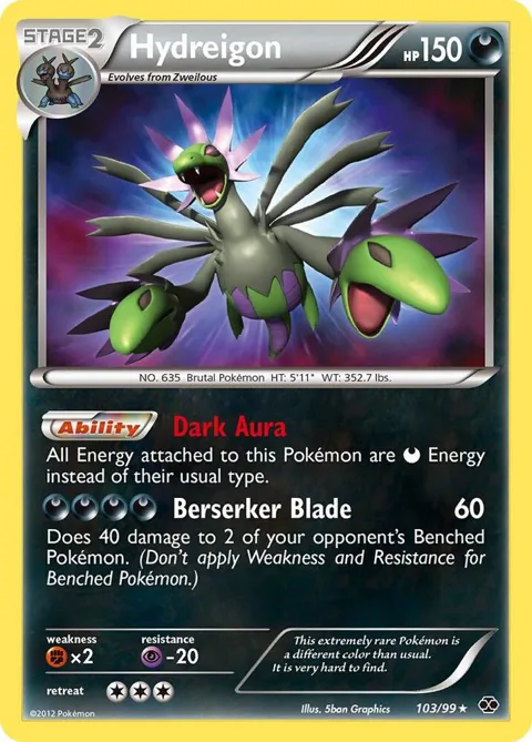 Hydreigon #103/99 Holofoil Pokémon card from Next Destinies