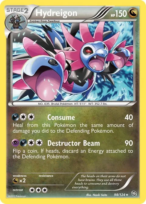 Hydreigon 98 #98/124 Reverse Holofoil Pokémon card from Dragons Exalted