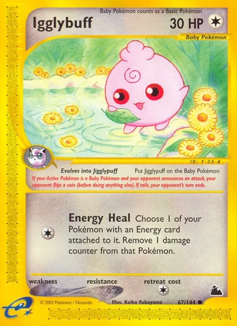 Igglybuff #067/144 Pokémon card from Skyridge