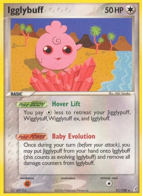 Igglybuff #21/100 Pokémon card from EX Crystal Guardians