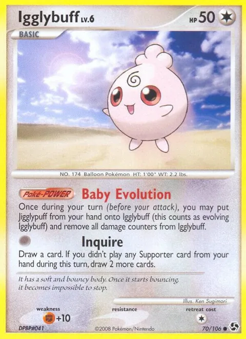 Igglybuff #70/106 Pokémon card from Great Encounters