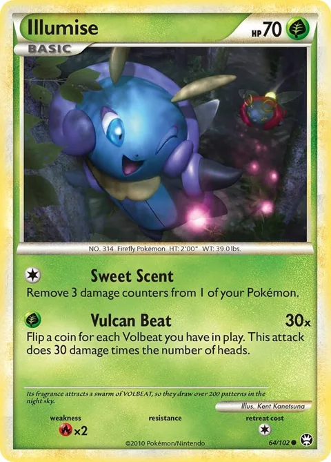 Illumise #64/102 Reverse Holofoil Pokémon card from Triumphant