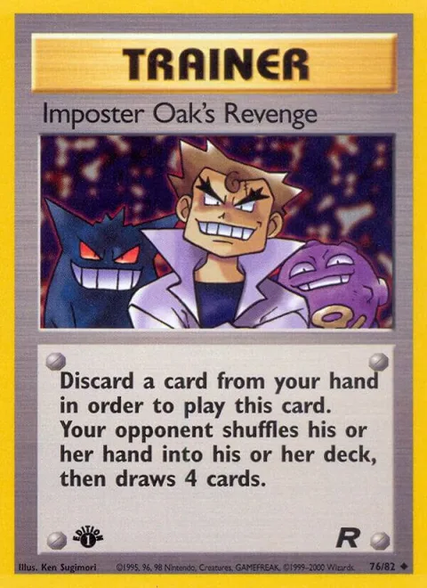 Imposter Oak's Revenge #76/82 1st Edition Pokémon card from Team Rocket