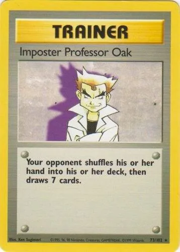 Imposter Professor Oak #073/102 Pokémon card from Base Set