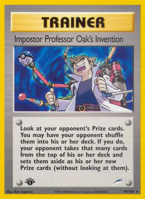 Impostor Professor Oak's Invention #094/105 Unlimited Pokémon card from Neo Destiny