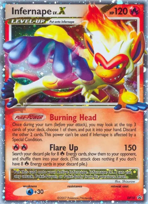 Infernape LV.X #DP10 Holofoil Pokémon card from Diamond and Pearl Promos